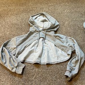 Shein gray cropped hoodie